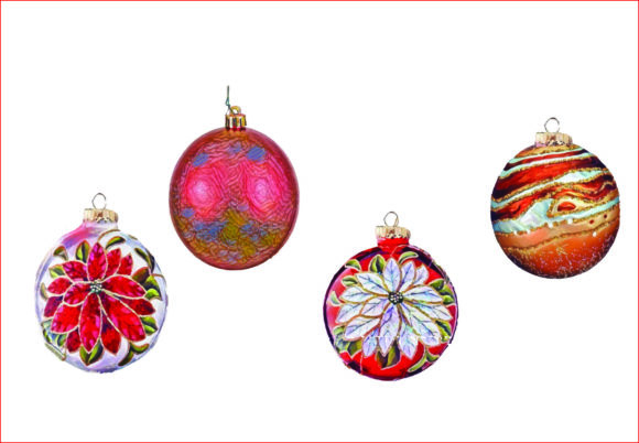 Christmas Balls Watercolor PNG, Clipart for Crafting and Design