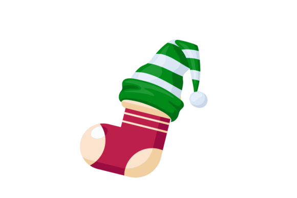 Christmas Decoration Hat Socks Svg for Festive Illustrations