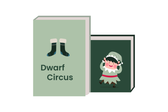 Christmas Dwarf Story Book Design Art for Branding and Illustrations