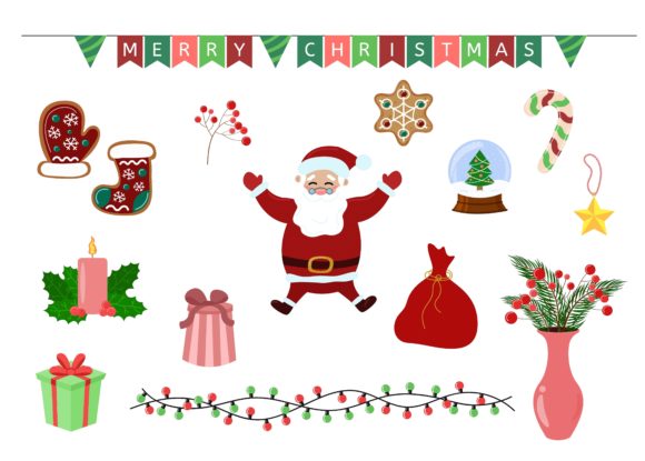 Christmas Elements Set Illustrations for Festive Web Design