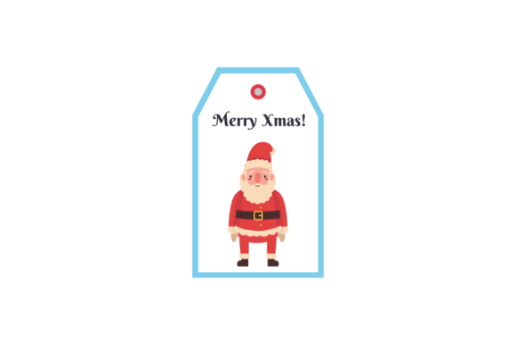 Christmas Label Tag Hat Santa Svg for Illustrations