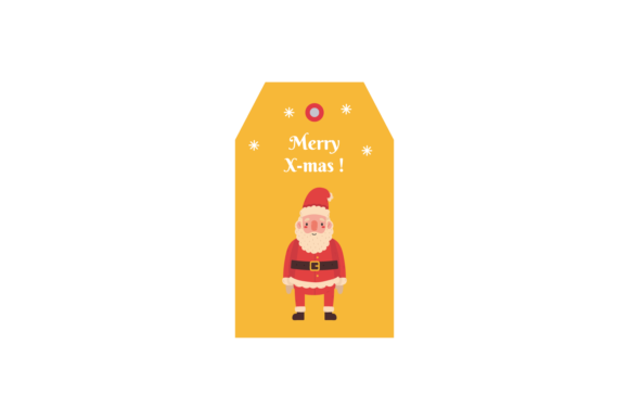 Christmas Santa Label Tag Svg for Editorial and Web Design