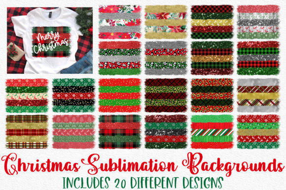 Christmas Sublimation Background Bundle for Editorial Design