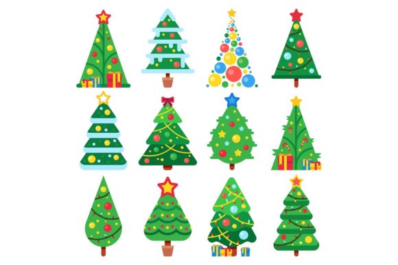 Flat Green Christmas Trees Embroidery Review