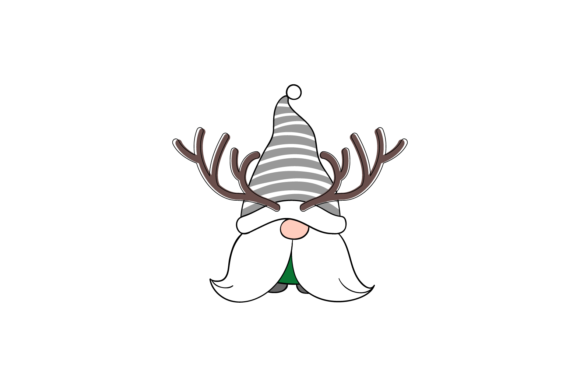 Gnome Christmas Ornament Deer Bandoo Illustration
