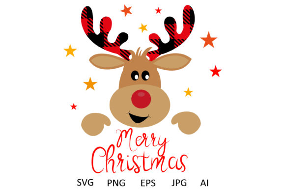 Merry Christmas Reindeer Illustration Review