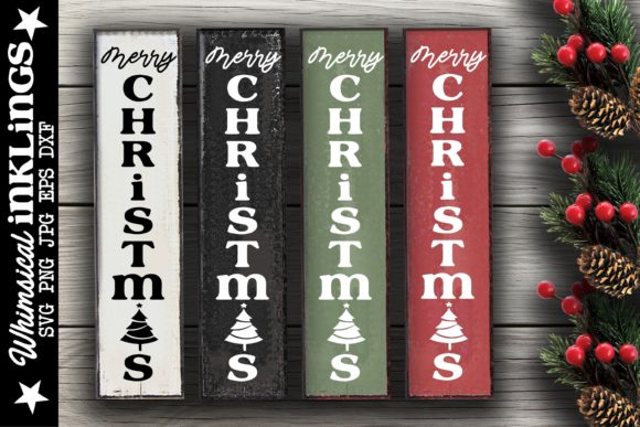 Merry Christmas Vertical Illustration Review