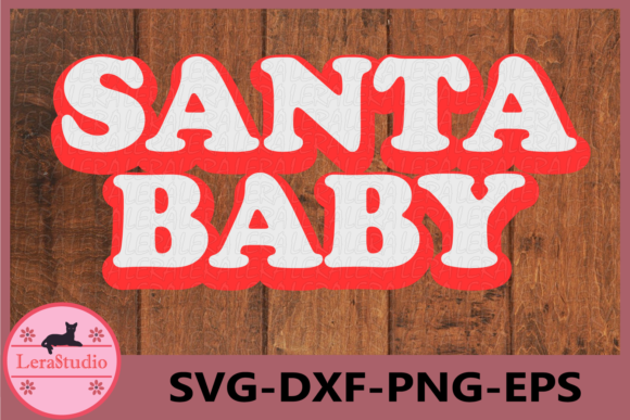 Santa Baby, Baby, Merry Christmas Illustration